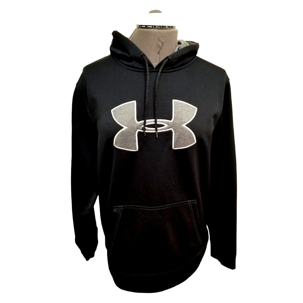 Under Armour Black Pullover Men's Hoodie Size L, PIT TO PIT 24 IN